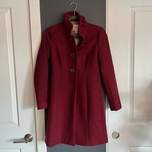 J. Crew Maroon Wool Pea Coat